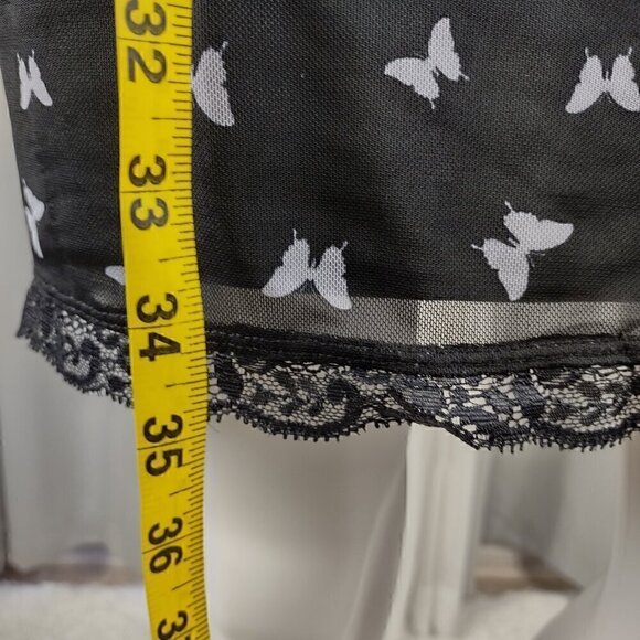 Wild Fable Womens Black Gray Butterfly Pattern Lace Lined Midi Slip Dress Size S - Picture 6 of 10